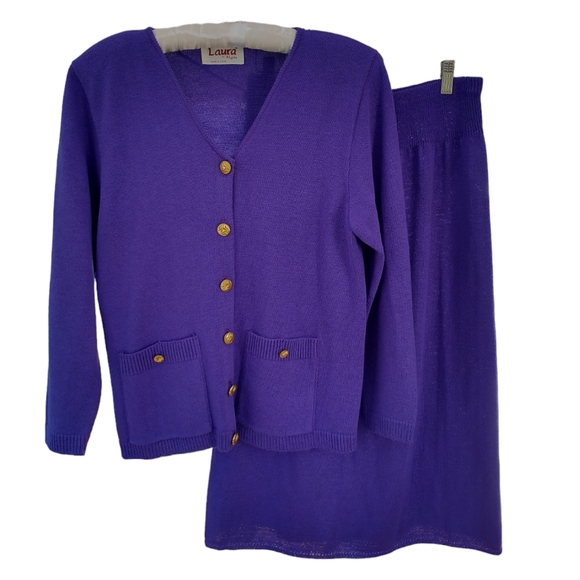 Laura by Alyzia Purple Sweater and Skirt - Picture 9 of 11